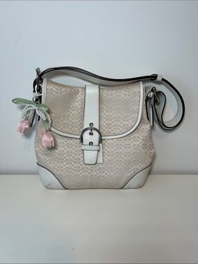 Coach White and Cream Soho Bag